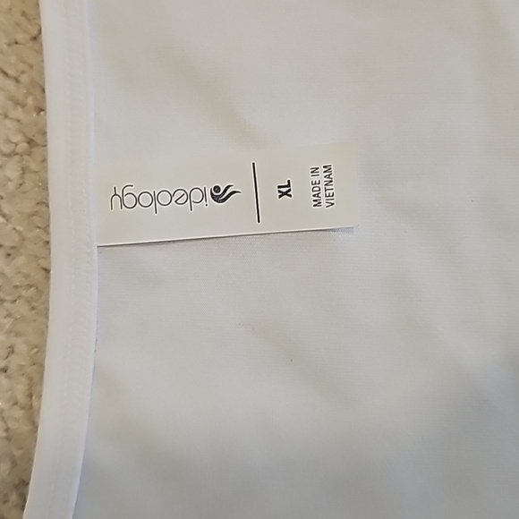 5/25 ❤️ Id Ideology Colorblocked Fitted Tank Top White Colorful Stripes - Picture 5 of 6